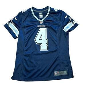 NFL Youth Large Nike On Field Dallas Cowboys Navy Jersey Prescott #4